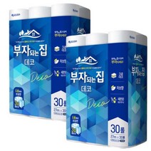 모나리자 부자되는집 3겹데코 27m 30롤 2팩(60롤), 2팩