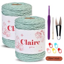 클레어실(150g)x2볼+코바늘8/0호+돗바늘+단수링5개+쪽가위+핸드메이드라벨1개, 23_더스트민트