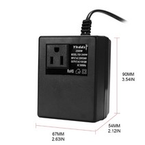 200W 전압 변환기 변압기 230V ~ 110V 스텝 다운 여행 미국 출력 소켓 영국 플러그, 한개옵션0