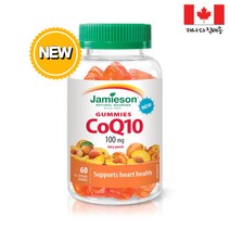 Jamieson 자미에슨 코큐텐 젤리형 100mg 60구미 2개월분 복숭아맛 캐나다직구 심장건강 혈압건강 캐나다식약처 승인제품, 1병