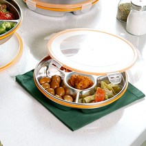 스텐배달반찬통 칸막이 나눔 찬합 밀폐용기 도시락 업소, 5칸