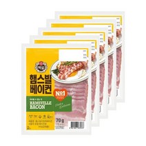 /씨제이제일제당 햄스빌 아침에 베이컨 70g x 5개, 단품