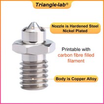 3D프린터 관련 부품 용품 Trianglelab-M6 ZS 노즐 경화 강철 구리 합금 고온 및 내마모성 호환 모델 V6 핫, 01 ZS Nozzle HS_01 0.4mm
