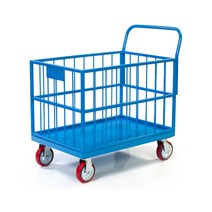 사륜 망카 바스켓 카트 운반 대차 철망 박스카 구루마, 1개