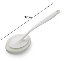 긴손잡이 벽 타일 청소 브러시 욕실 카펫 스폰지 창문 자동차 클리너 스크러버 회전 화장실 VC, 02 White, 02 White