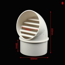 환풍기 덕트그릴 루바 환기구 갤러리 공기창 pvc 배기 라운드 천장 에어 벤트 커버 캡, b