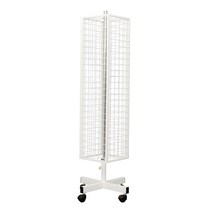 JNCP 사각 회전진열대 액세사리진열대 이동진열대 철망진열대 매장진열대, 소, 화이트