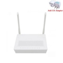 새로운 Huawei EG8145V5 FTTH GPON 모뎀 4GE + 1Tel 1USB Wifi 듀얼 밴드 ONT ONU 광학 네트워크 터미널, 04 Add US Plug Adapter