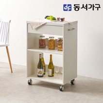동서가구 소이 트롤리 이동식 조리대 카트 YWG057, 올화이트
