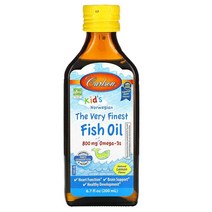 칼슨랩 어린이용 오메가3 노르웨이산 피시오일 200ml, 천연레몬향, 1병