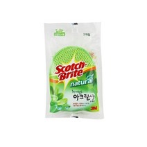 3M 천연펄프 아크릴사 수세미 2개입, 옵션1 - 기본포장 (박스or비닐포장) (+0원)