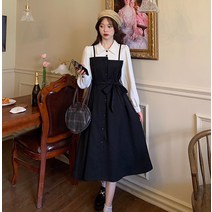 HQINT 여자 겨울 원피스 여성원피스 긴팔원피스 니트 여자니트원피스 여성 빅사이즈 빅사이즈원피스 ZA-105893