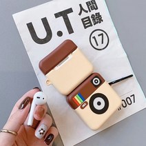 에어팟 무지개브라운카메라 에어팟거치대 증정(이미지참조-칼라랜덤배송), 브라운
