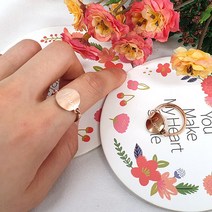 빅윈 러브 코인 이니셜 반지 코인링 여리여리 딸랑이반지 R105