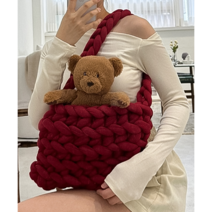 벨벳 무지 베이직 자이언트얀 빅얀 루피 핑거니팅 손 뜨개질 1kg 500g, [1kg] 벨벳 자이언트얀 (아이보리)