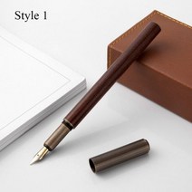 빈티지 황동 샌들 우드 0.5mm 펜 금속 만년필 나무 필기 펜 비즈니스 선물 연습 서예 문구 용품, red sandalwood pen