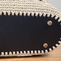 메이플라이크 슈렁큰 천연 소가죽 라운드 가방바닥 가방밑판, 브라운