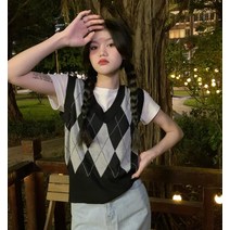 에프디 민소매 니트 나시 여자 박시 니트