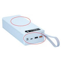 DIY 전원 은행 박스 16x18650 배터리 충전기 외부 케이스 QC 3.0 LCD 디스플레이, 하얀색