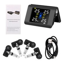 자동차 태양광 TPMS LED 디스플레이 타이어 압력 모니터링 시스템 4 개의 외부 또는 내장 센서로 온도 경고, [01] Internal Sensors