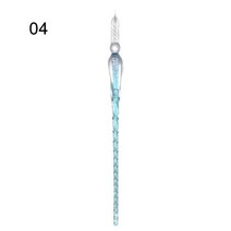 안전한 패키지 빈티지 유리 딥 펜 홀더 서명 필링 잉크 만년필 수제 1 개, 4