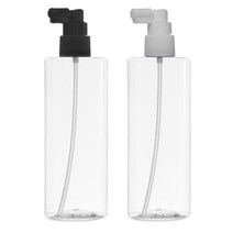 허브스프레이 헤어 스프레이용기 검정 흰색캡 20~500ml, 500ml, 투명용기 검정캡, 1개