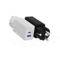 아트뮤 USB PD 65W PPS GaN 접지 듀얼 초고속 충전기 GC720, 블랙, 1개