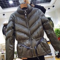 여성우모복 골프 패딩 겨울 방수 바지 다운 재킷 슬림 코트 착실히 보내다 조절 가능한 허리 흰색 오리 다운 유행 레드 품질