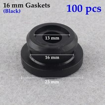 16mm 워터 커넥터 고무 그루브 개스킷 50 100 200 개 정원 관개 새지 않는 실링 에이프런 와셔, 02 100pcs per Pack_01 16mm