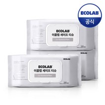 이콜랩 세이프 티슈 100매/항균물티슈(바이러스제거 99.99%), 3개