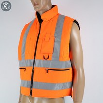 ITR-v119 전자파차폐 패딩조끼 주황색 초경량패딩