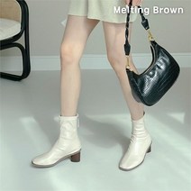 로즈블로썸 멜팅브라운 여성 캐주얼 스퀘어토 슬림 앵클부츠 4color (7462792)