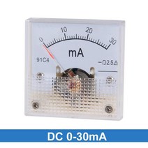 아날로그 차압계 91C4-A 아날로그 전류 패널 미터 DC 50mA 1A 2A 3A 5A 전류계 회로 테스트 테스터 게이지, 08 0-20A