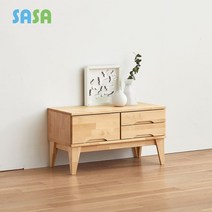 사사가구 토비 자작나무원목 800 3칸서랍 좌식화장대 테이블, 내추럴