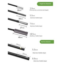 휴대폰 내시경 카메라 Teslong 스네이크 튜브 3.9mm 5.5mm 7.6mm 듀얼, 3.9mm 렌즈-1m, 1개