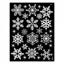 제이제이에스제이] 겨울 눈모양스티커 눈꽃 모양 스티커 눈꽃스티커 크리스마스스티커, 눈꽃모양스티커A