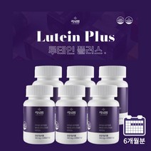 어두운 침침한 건조한 눈충혈 눈피로 눈 안구 노화 눈피로도 개선 관리 에 좋은 먹는 루테인 완화제 영양제 중년 노년 남성 여성, 6BOX(6개월분)