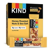 KIND Bars Honey Roasted Nuts & Sea Salt 카인드 허니 로스티드 넛츠 앤 시 솔트 바 12개입