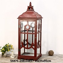 미국식 빈티지 철공예 원목 바람막이 램프 캔들 홀더 유리초롱 펜션 장식-178392, 옵션13