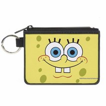 Buckle-Down 여성용 표준 캔버스 동전 지갑 스폰지밥 네모바지 10.8cm x 8.3cm(4.25인치 x 3.25인치), 4.25
