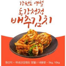 동강청정김치 강원도 영월 김장 배추김치 10kg