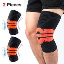 오토바이 무릎 보호대 프로텍터 니가드 관절염 완화 관절 통증 acl mcl 반월상 연골 파열 수술 후 전문 압축 보조기 지지대, 블랙 오렌지 - 2개, l