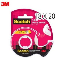 3M 스카치 CC1820D 크리스탈 테이프 (12mm x20M) 스카치테이프 접착테이프 3M테이프 크리스탈테이프 다용도