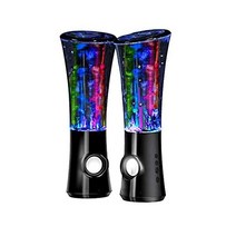 PC MP3 플레이어 노트북 스마트폰용 춤추는 분수 조명 쇼 사운드가 있는 KALANDO 무선 블루투스 다채로운 LED 워터 스피커 블랙