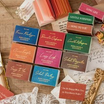 빈티지 감성 컬러 영문 레터링 다꾸 페이퍼북 8종, 4.핑크 (ME-1110)