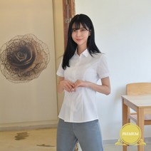 [교복몰] 프리미엄 스판 여자 반팔 셔츠 (각카라)