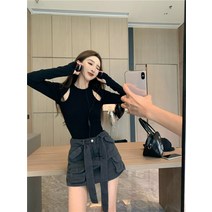 리버시블 데님마모티셔츠여긴팔펀칭매력레깅스여