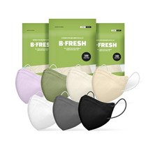 [100매] KF94 비프레시 컬러 마스크 대형 보건용 베이지 블랙 그레이 국산, KF94 비프레시 베이지 대형 100매