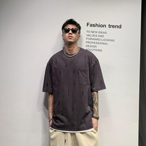 반팔티셔츠남자 서태랑 애니메이션 캐릭터 만 플라워 프린팅 아메카지스타일 HIPHOP 트렌드 건달카리스마 2577426482