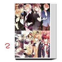 북링 북집게 북다트 독서링Diabolik Lovers-애니메이션 북마크 방수 투명 PVC 플라스틱 8 개, 02 Style 2